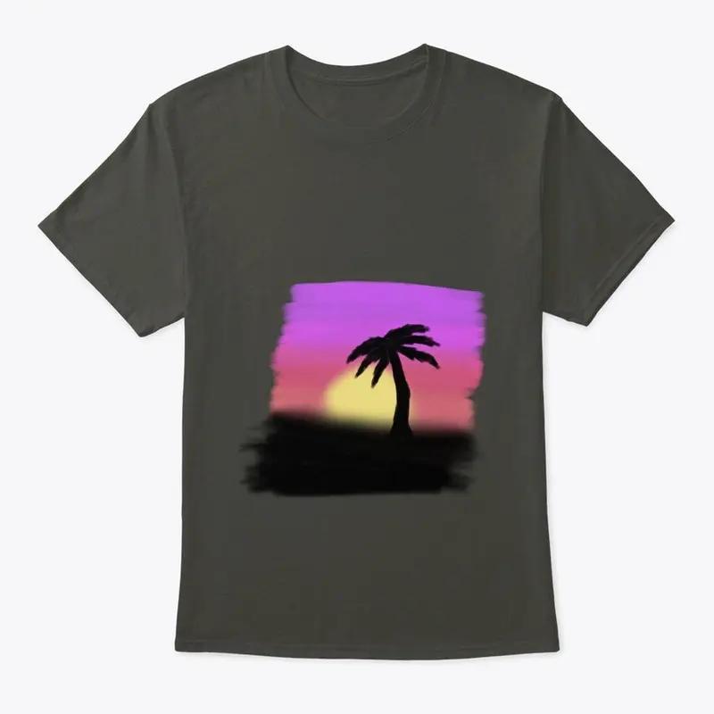 Sunset palm tree