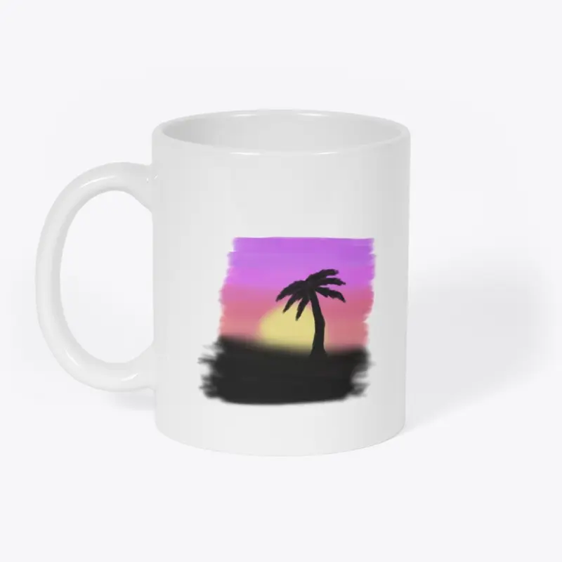 Sunset palm tree